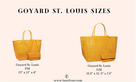 goyard artois pm grey|Goyard tote bag size comparison.